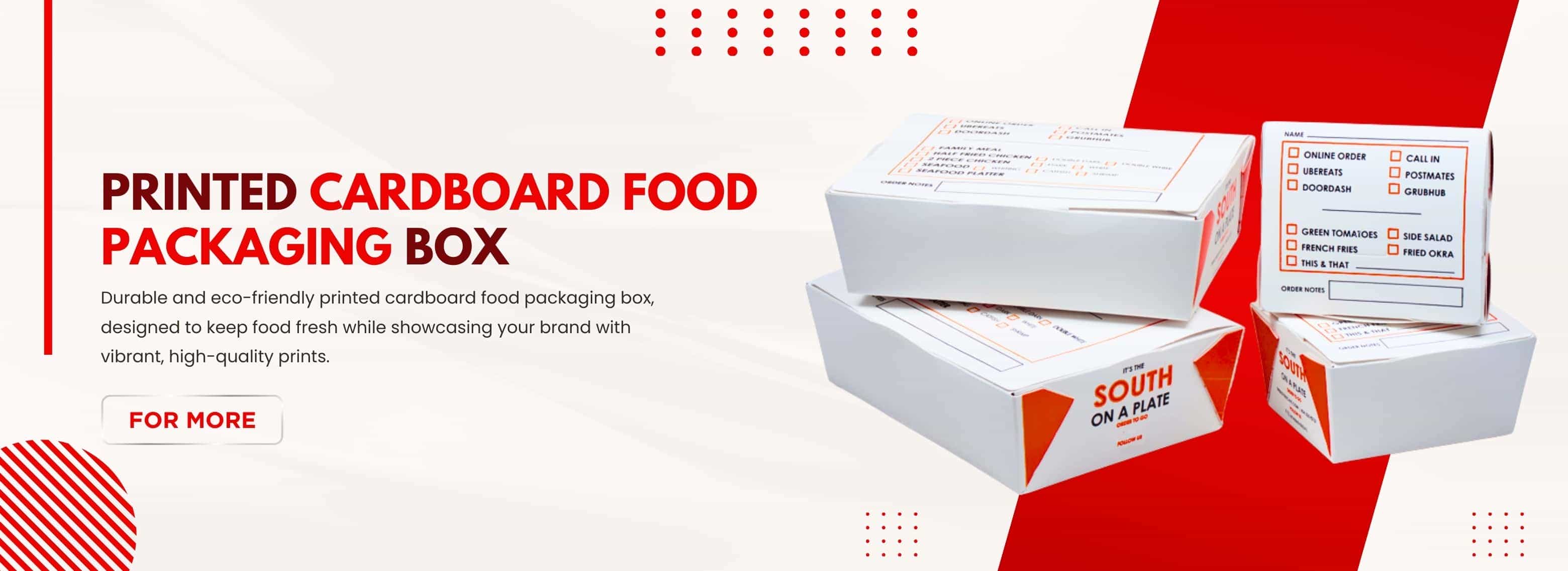 cardboard food packaging box